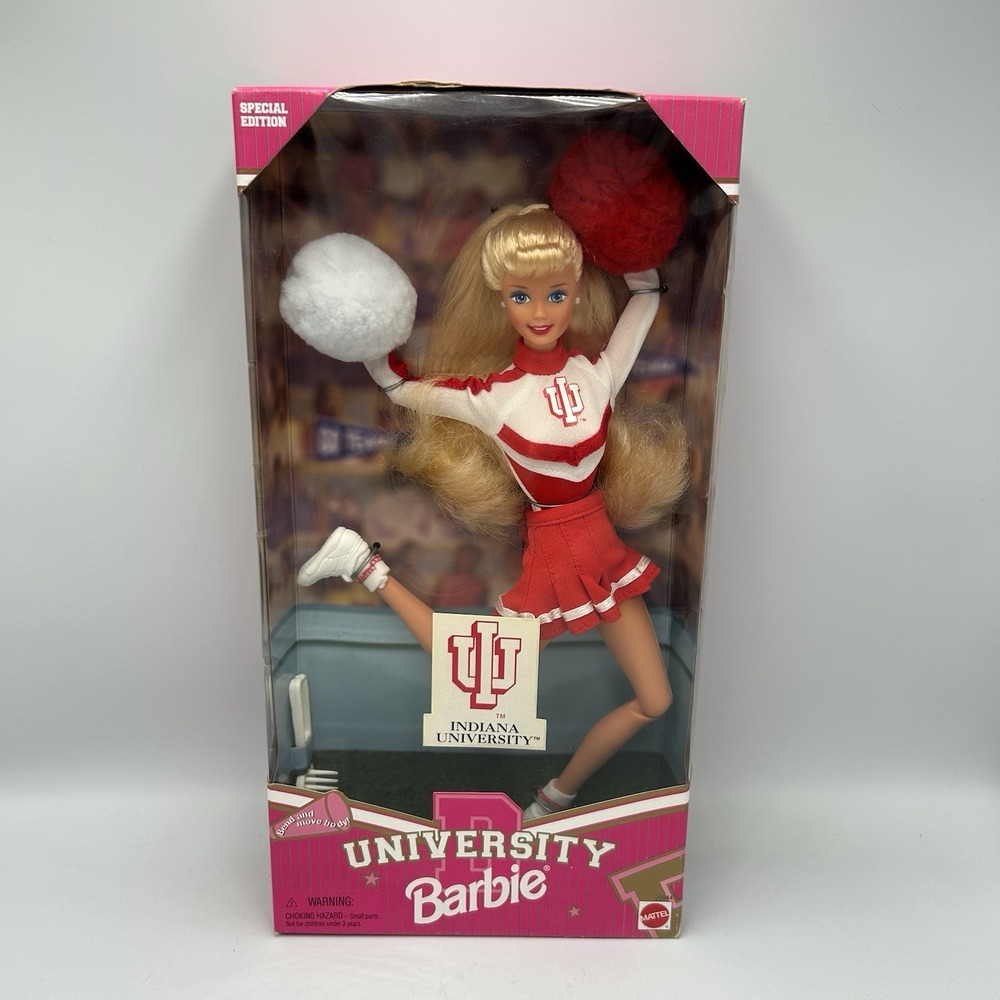 Vintage 1996 Indiana University Barbie Cheerleader Doll Special Edition 20044